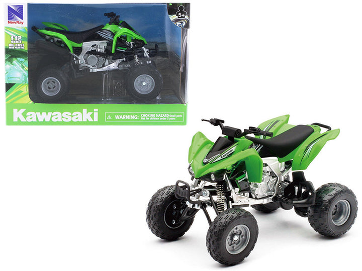 Kawasaki KFX 450R ATV Green 1/12 Motorcycle Model by New Ray-0