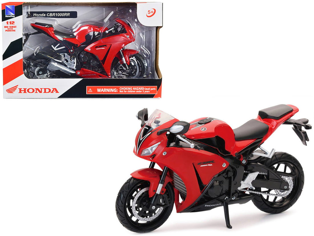 Honda CBR 1000RR Motorcycle Red and Black 1/12 Diecast Model by New Ray-0