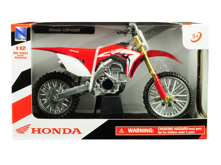 Honda CRF450R Red 1/12 Diecast Motorcycle Model by New Ray-0