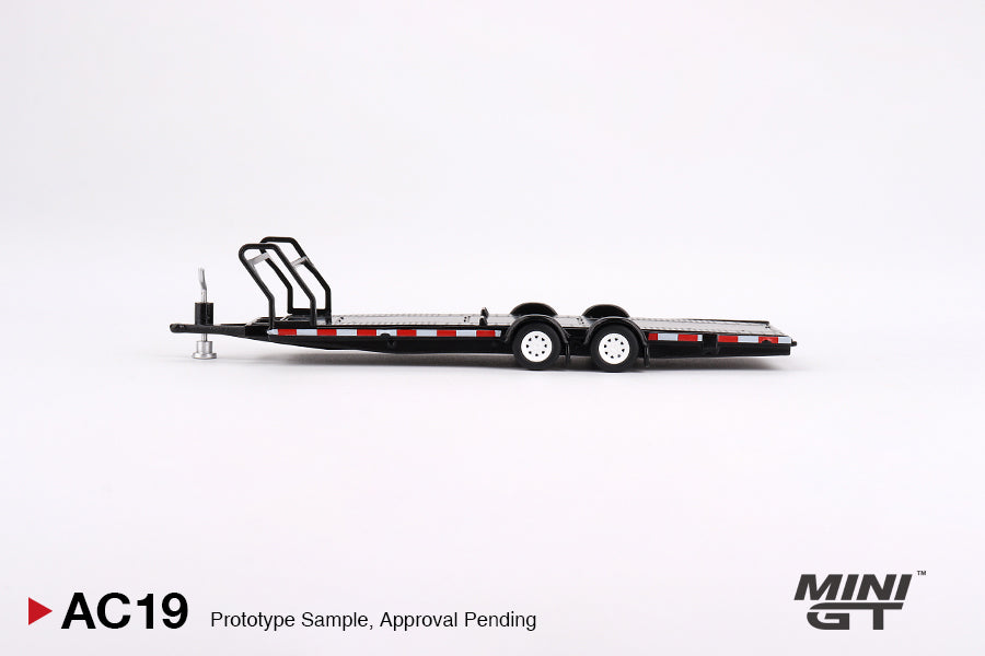 Car Hauler Trailer Black #AC19 1:64 by Mini-GT MGTAC19 Side View 2