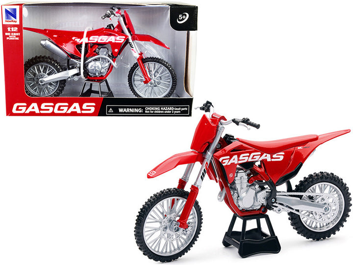 GasGas MC 450F Bike Motorcycle Red 1/12 Diecast Model by New Ray-0