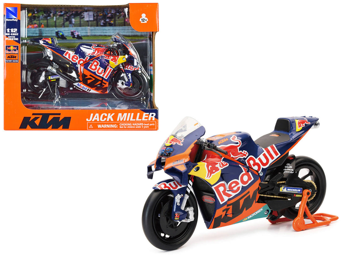 KTM RC16 Motorcycle #43 Jack Miller "Red Bull KTM Factory Racing" MotoGP World Championship (2023) 1/12 Diecast Model by New Ray-0