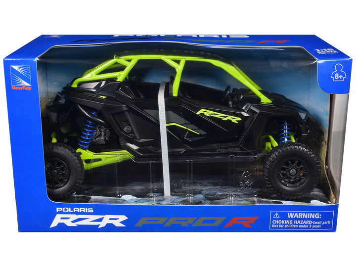 Polaris RZR Pro R UTV Black and Lime Green 1/18 Diecast Model by New Ray-1