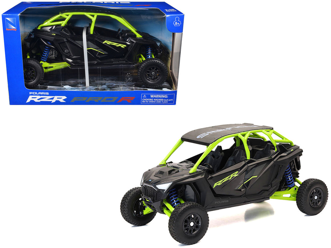 Polaris RZR Pro R UTV Black and Lime Green 1/18 Diecast Model by New Ray-2