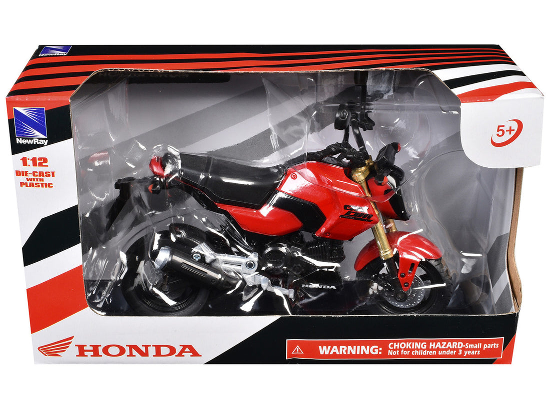 Honda GROM Motorcycle Red 1/12 Diecast Model by New Ray-2
