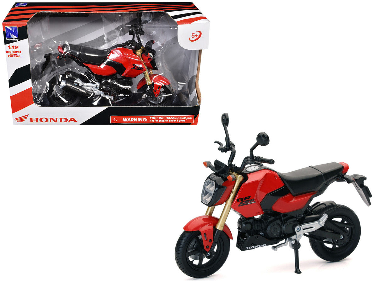 Honda GROM Motorcycle Red 1/12 Diecast Model by New Ray-0