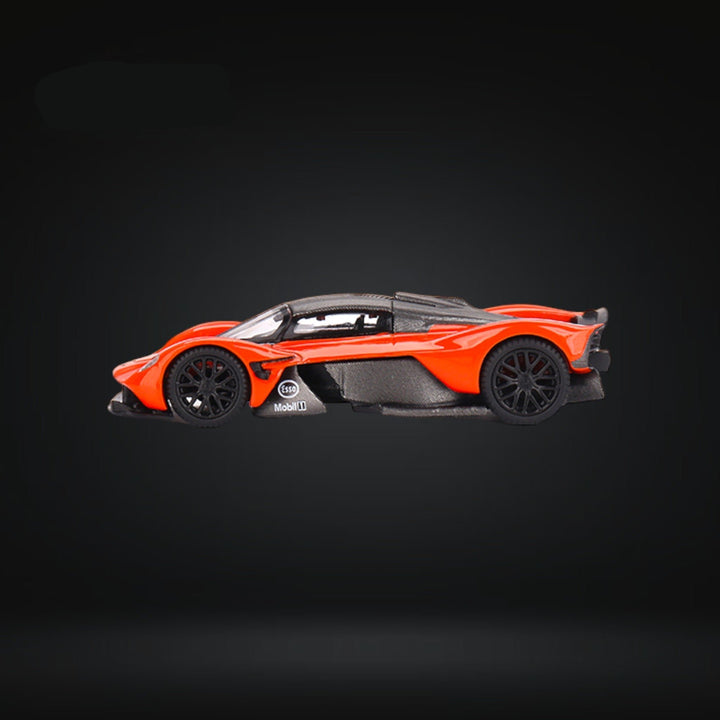 Aston Martin Valkyrie Maximum Orange #678 1:64 by Mini-GT MGT00678 Side View