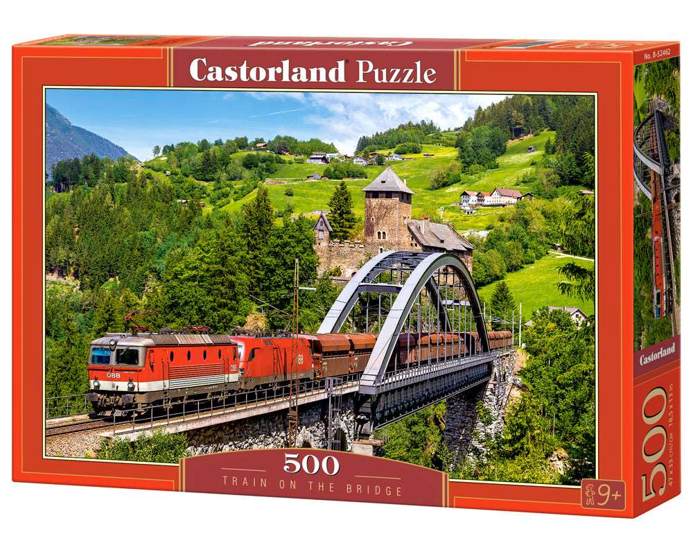 Train on a bridge 500 piece Castorland jigsaw puzzle