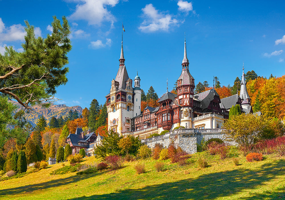 Peles Castle Romania 500 Piece Jigsaw Puzzle by Castorland – European Landmark