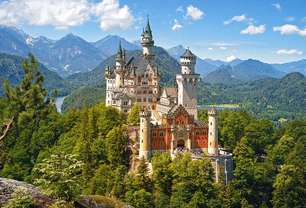 500 Piece Jigsaw Puzzle, View of the Neuschwanstein Castle, Bavarian Alps, Germany, Castle puzzle, Adult Puzzles, Castorland B-53544 2