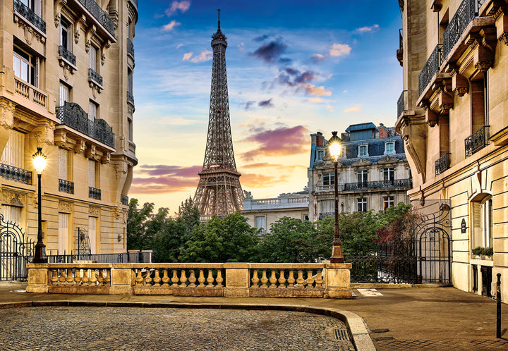 1000 Piece Jigsaw Puzzle, Walk in Paris at Sunset, Puzzle of France, cityscape, Eiffel Tower, Adult Puzzle, Castorland C-104925-2 2