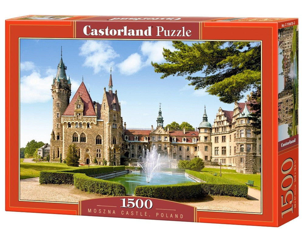 Castorland Moszna Castle Poland 1500 piece jigsaw puzzle featuring historic European architecture