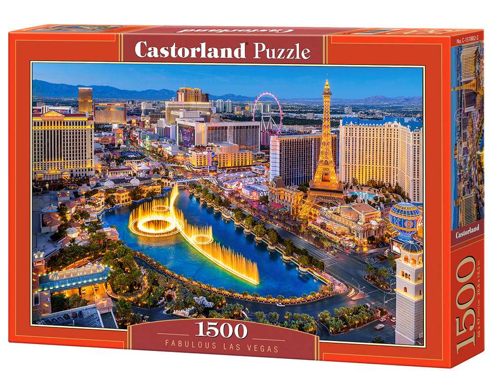 Fabulous Las Vegas 1500 piece jigsaw puzzle by Castorland in retail box