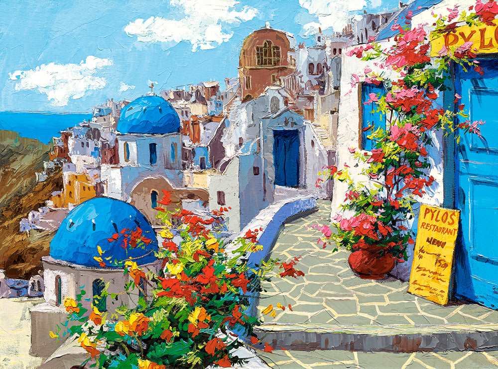 Spring in Santorini, Greece, Adult 2000 Piece Jigsaw Puzzle, Castorland C-200603-2 2