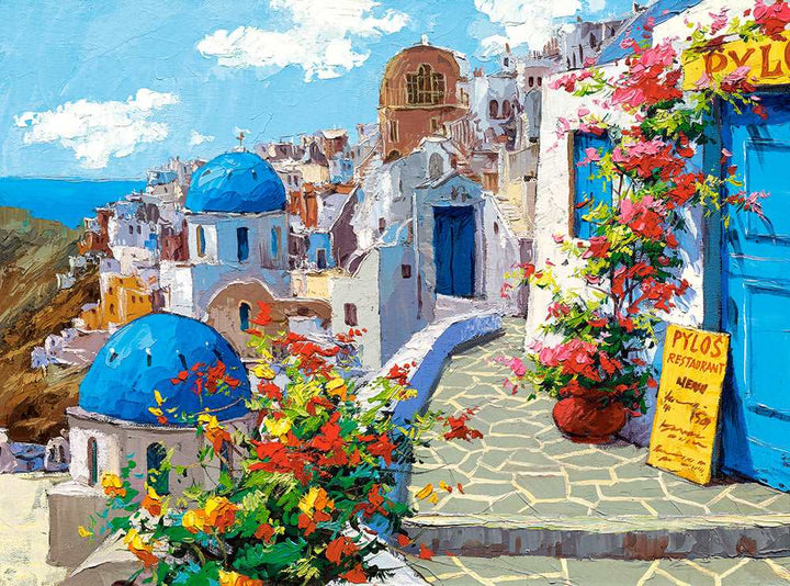 Spring in Santorini, Greece, Adult 2000 Piece Jigsaw Puzzle, Castorland C-200603-2 2