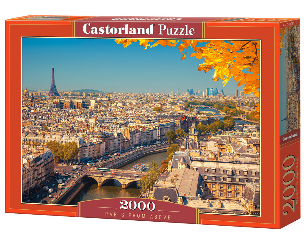 Paris from Above 2000 piece Castorland jigsaw puzzle with Eiffel Tower