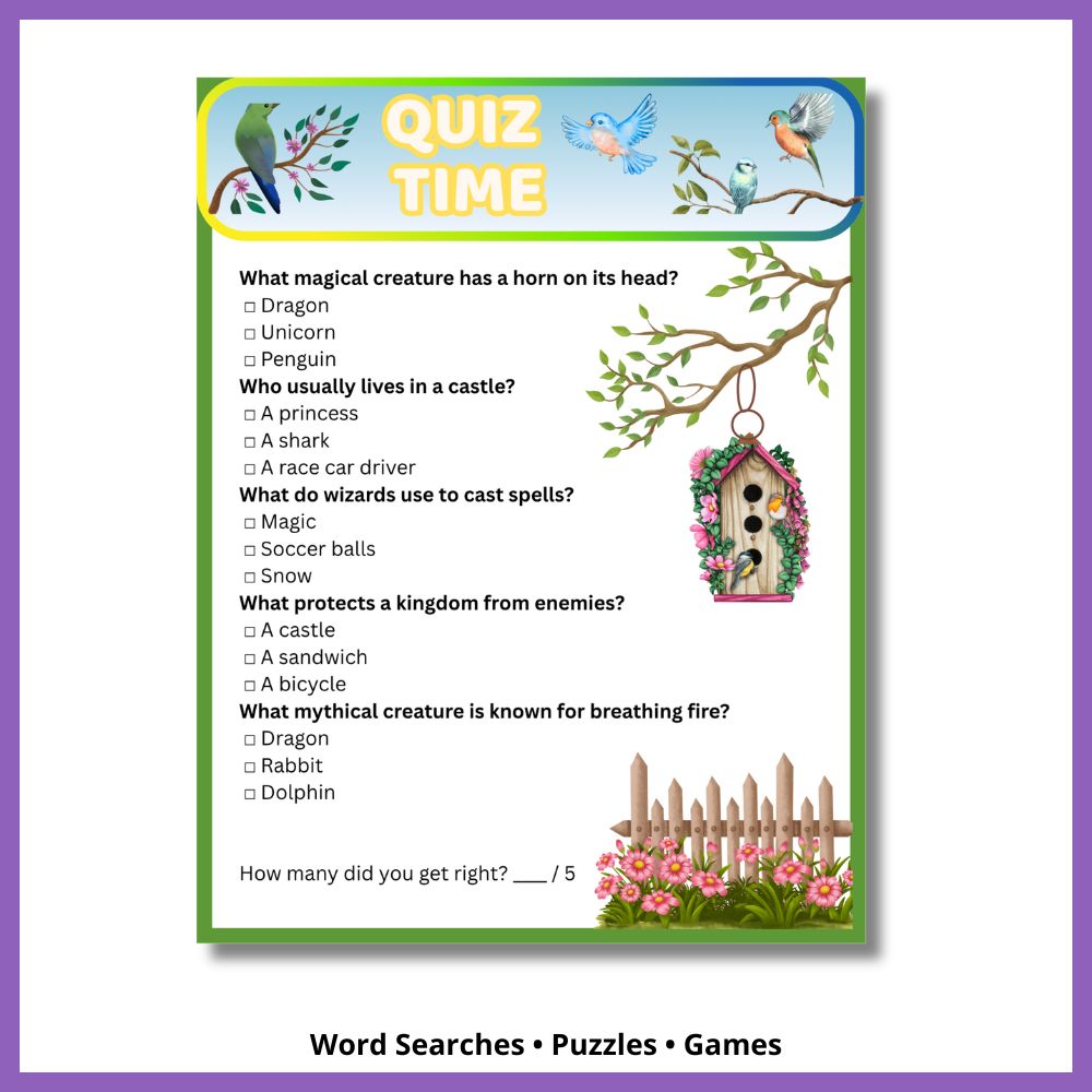 Enchanted Kingdom Learning & Activity Book | Printable PDF for Ages 6–10