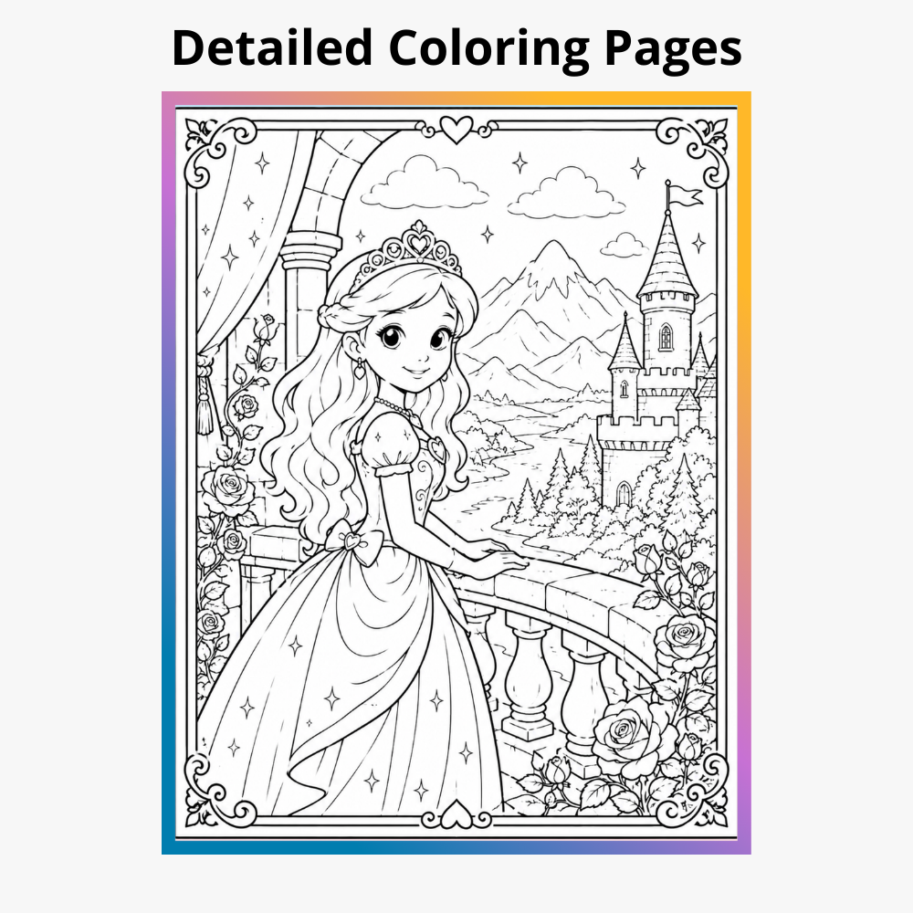 Enchanted Kingdom Learning & Activity Book | Printable / Fillable PDF for Kids Ages 6–10 | Coloring Pages, Puzzles, Games, Word Searches & Fun Facts