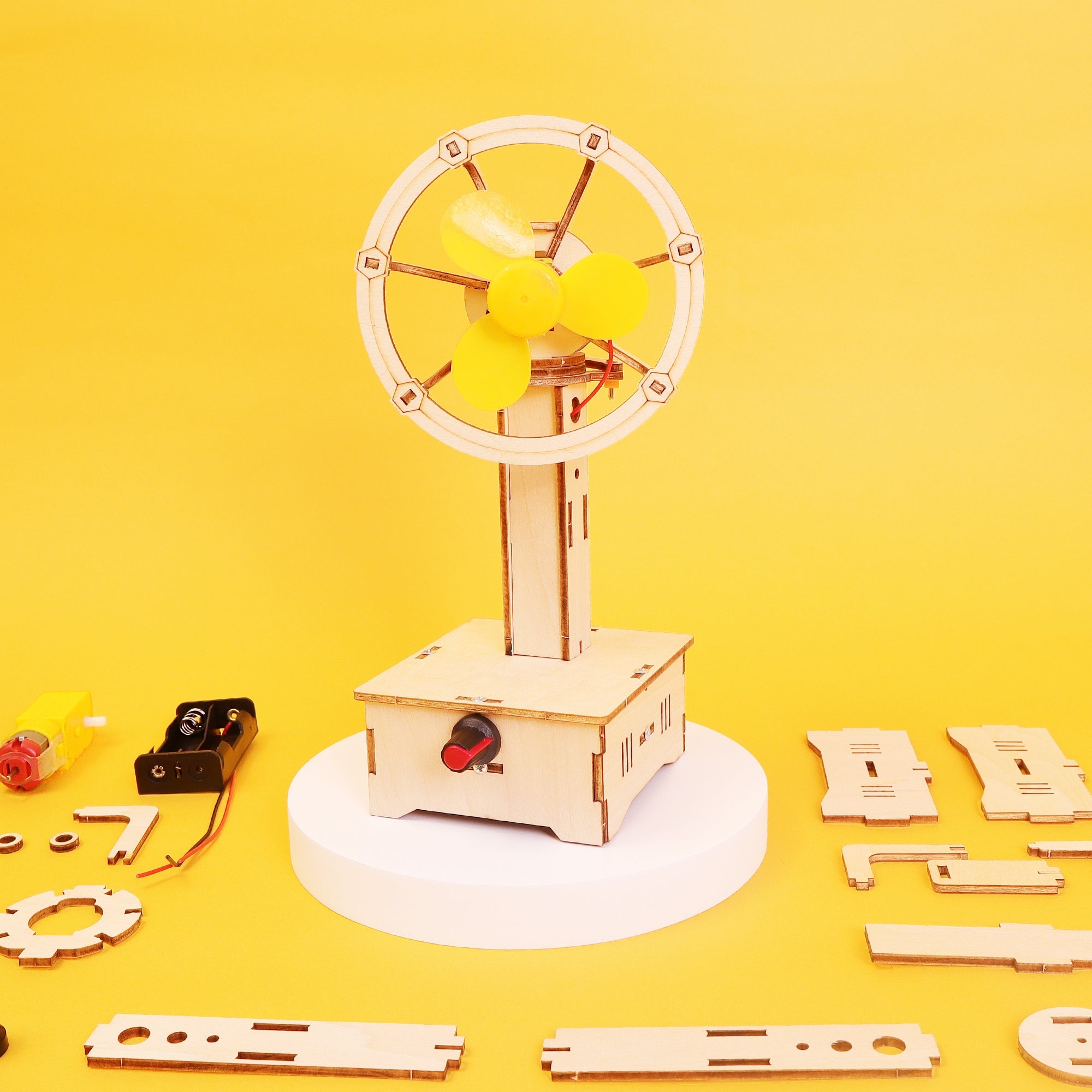 Variable Speed Oscillating Fan DIY Kit, Educational STEM Toy 7