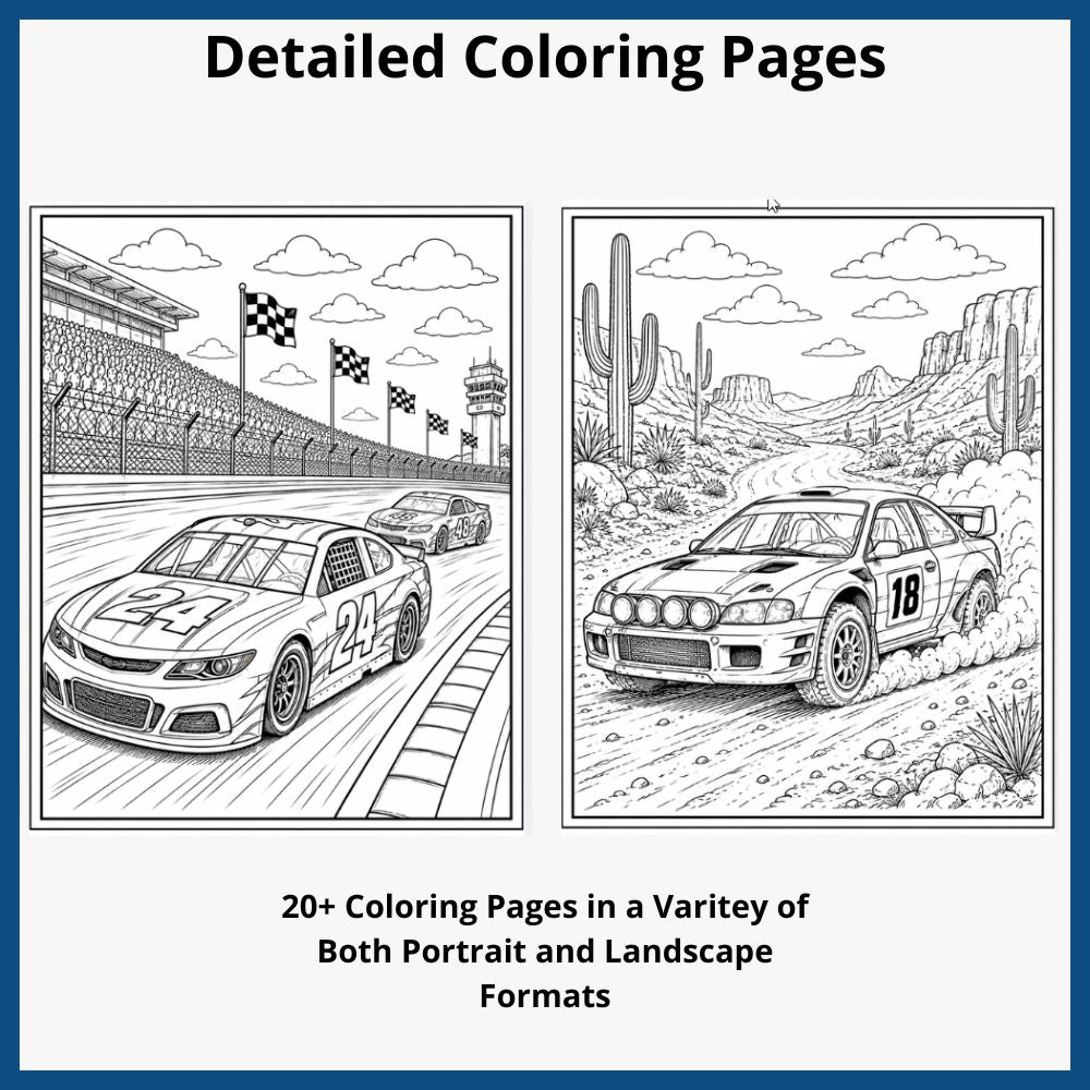 Ultimate Car Racing Learning & Activity Book | Printable PDF for Ages 6–10