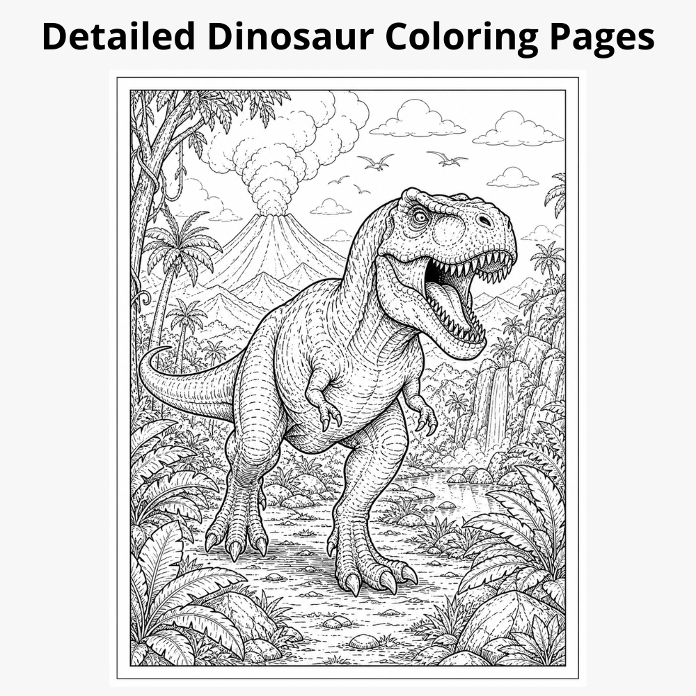 Dinosaur Learning & Activity Book - 50 Page Printable + Fillable PDF for Ages 6-10 5