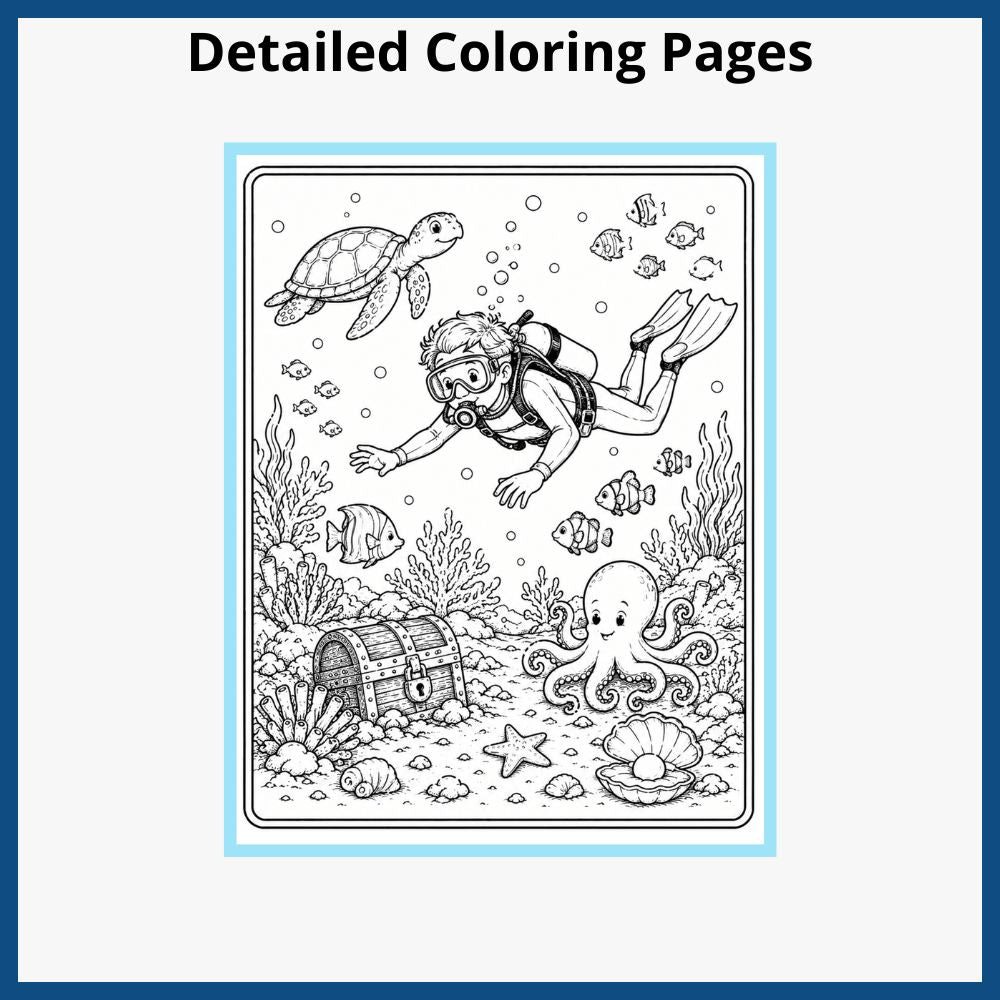 Ocean Explorer Learning & Activity Book | Printable PDF for Ages 6–10