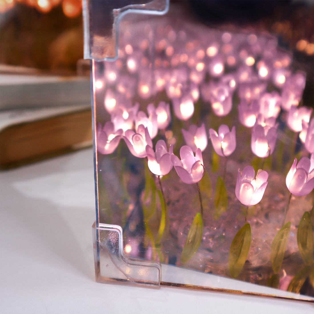 Tulip Mirror LED Night Light - Purple 10