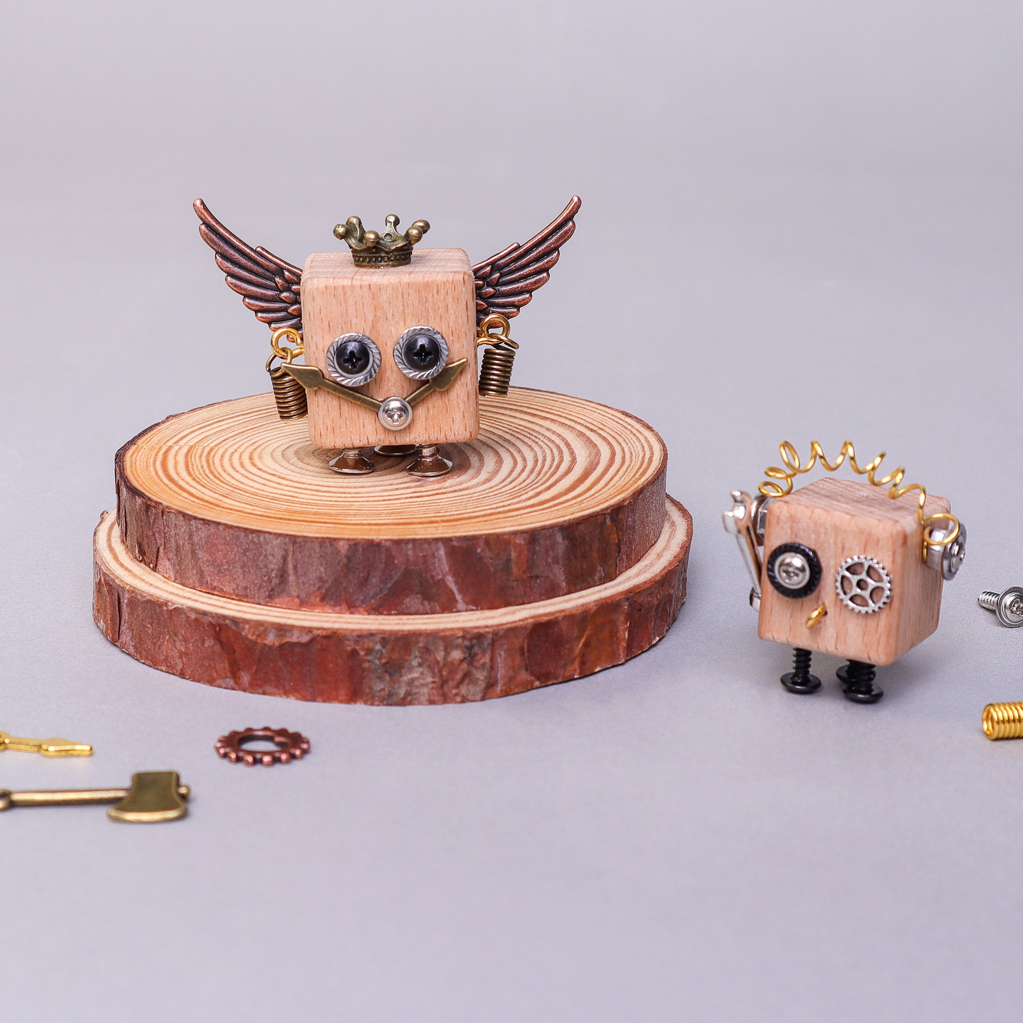 DIY Timberbot Kit – Build 2 Wooden Robots, Make Keychains & Necklaces 7