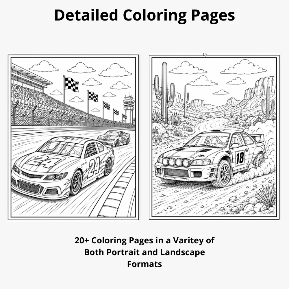 Ultimate Car Racing Learning & Activity Book – 50 Pages of Racing Fun for Kids Ages 6-10 | Printable & Fillable PDF Download 5