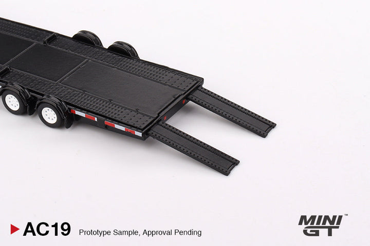 Car Hauler Trailer Black #AC19 1:64 by Mini-GT MGTAC19 Ramps 2