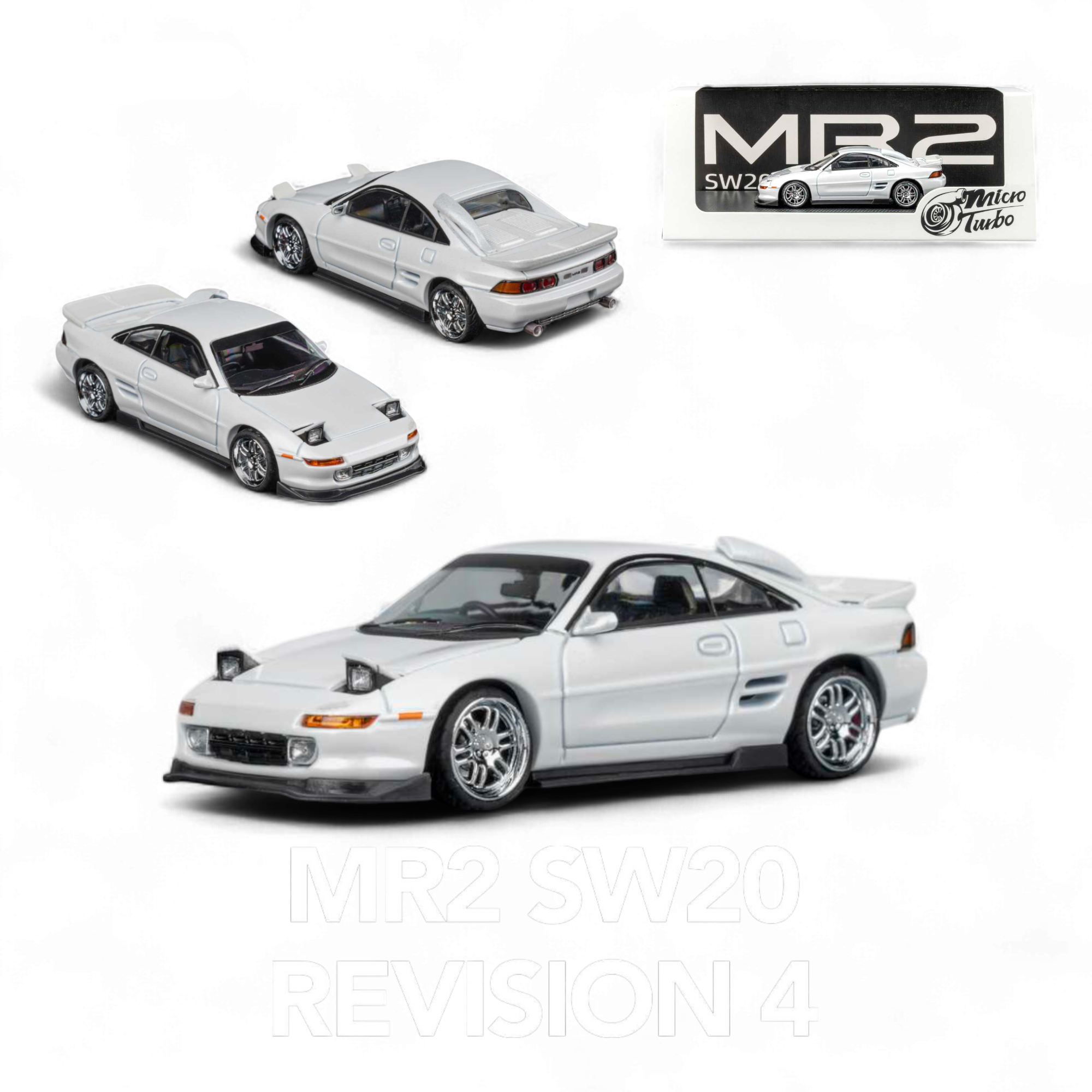 Toyota MR-2 SW20 Revision 4 V2 – White 1:64 by Microturbo 