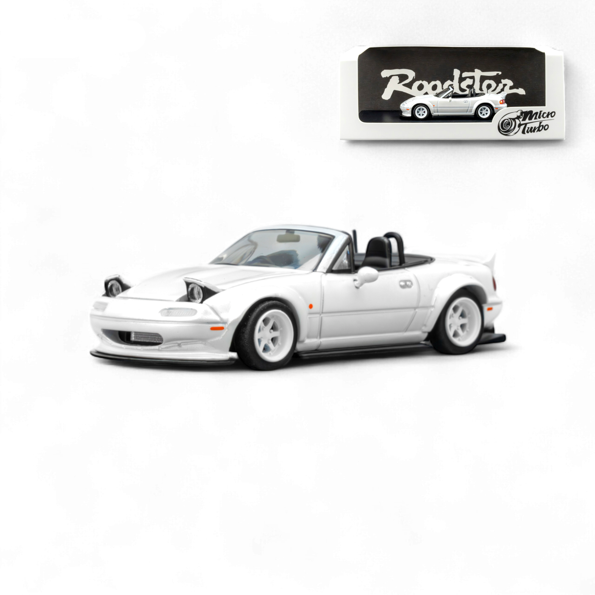 Custom MX5 Rocket Bunny - Metallic White 1:64 by Microturbo 