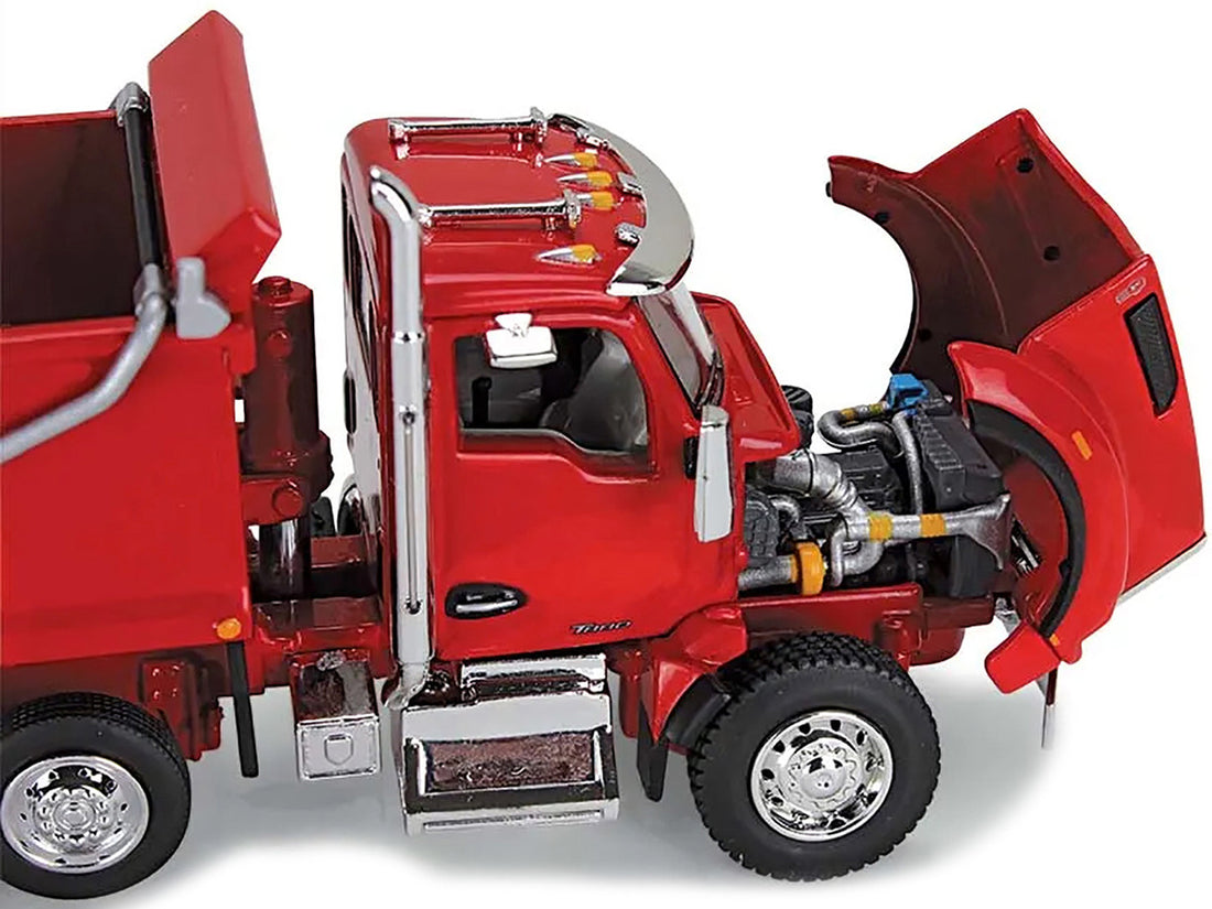 Kenworth T880 Quad-Axle Dump Truck and Rogue Transfer Tandem-Axle Dump Trailer Viper Red 1/64 Diecast Model by DCP/First Gear-1