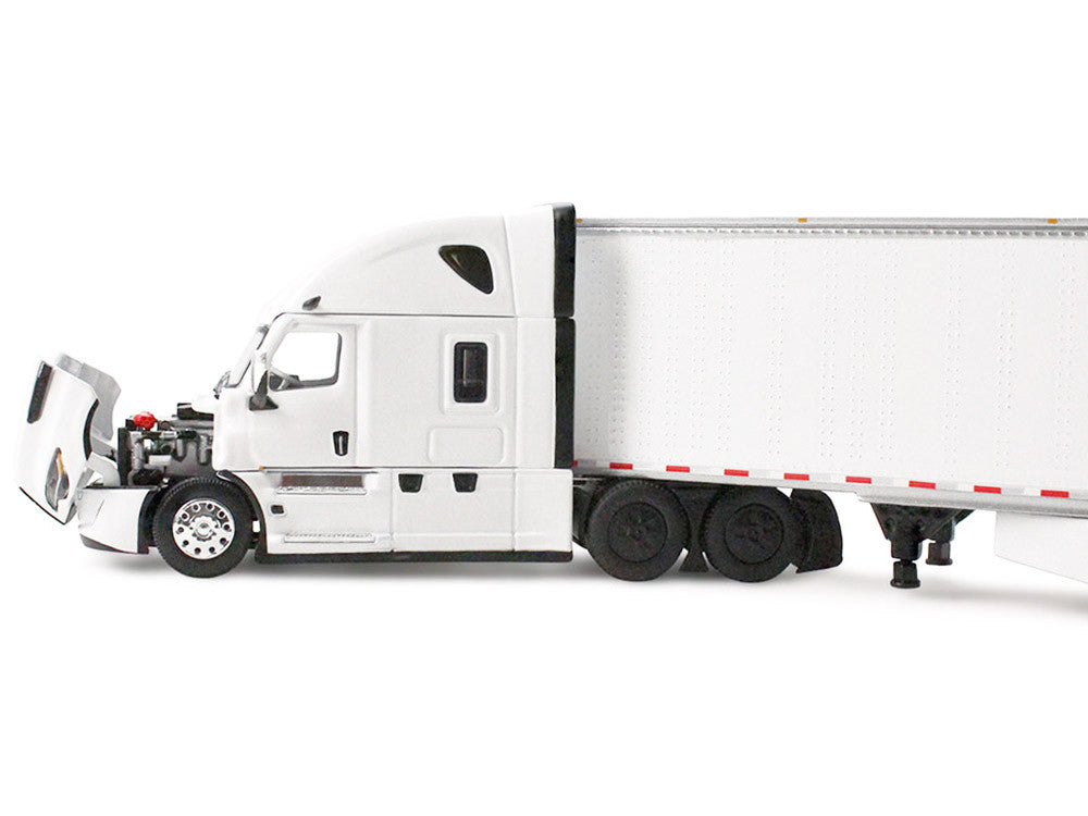 Freightliner Fifth Generation Cascadia Raised Roof Sleeper & 53' Utility Trailer with Skirts White 1/64 Diecast Model by DCP/First Gear-2