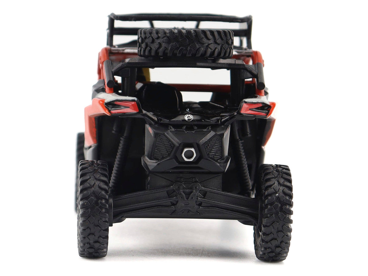 Can-Am Maverick X3 X RS Turbo RR Sand Version Chalk Gray and Magma Red with Driver Figure 1/32 Diecast Model by BRP Models-1
