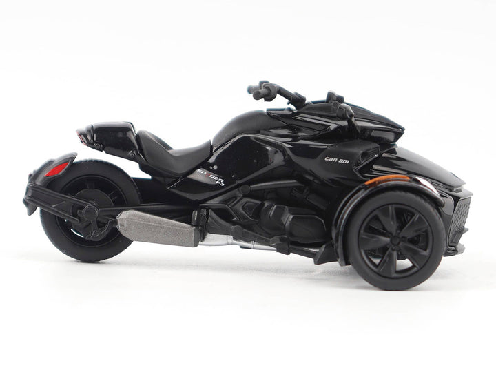 Can-Am Spyder F3 3-Wheel Motorcycle Steel Black Metallic 1/32 Diecast Model by BRP Models-1