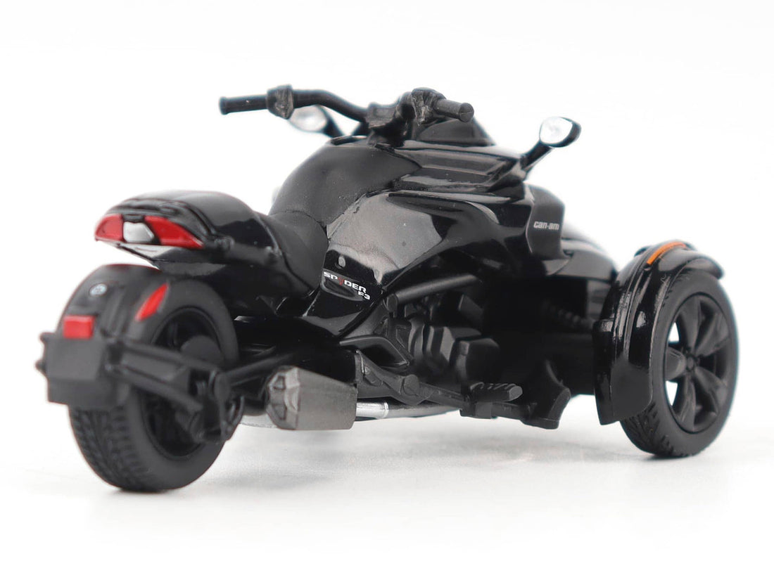 Can-Am Spyder F3 3-Wheel Motorcycle Steel Black Metallic 1/32 Diecast Model by BRP Models-2