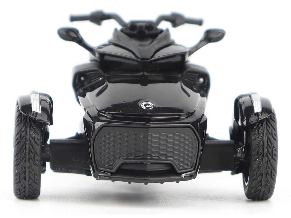 Can-Am Spyder F3 3-Wheel Motorcycle Steel Black Metallic 1/32 Diecast Model by BRP Models-3