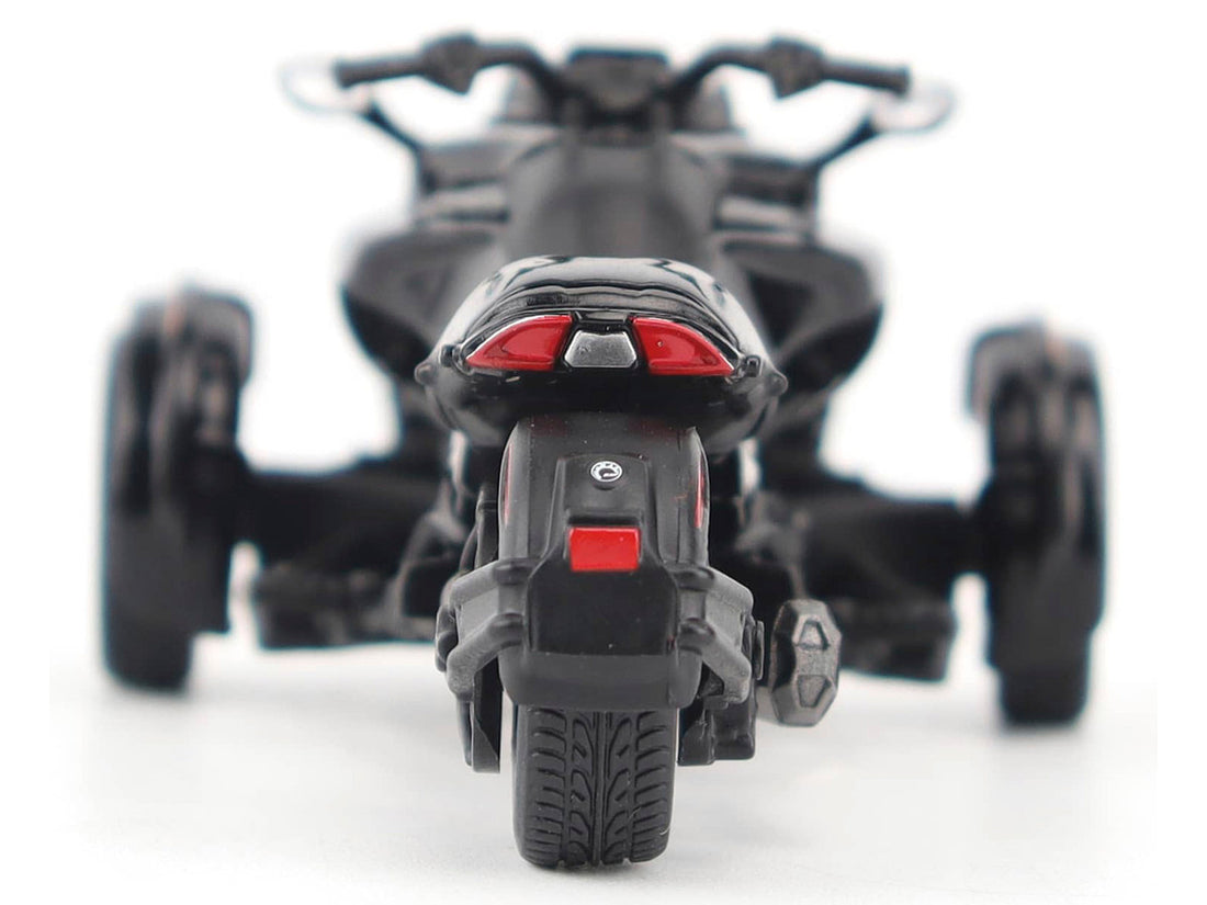 Can-Am Spyder F3 3-Wheel Motorcycle Steel Black Metallic 1/32 Diecast Model by BRP Models-4