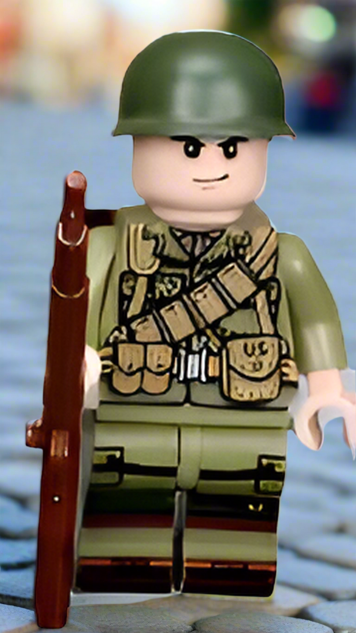 WWII Army Soldier Minifigure for Lego