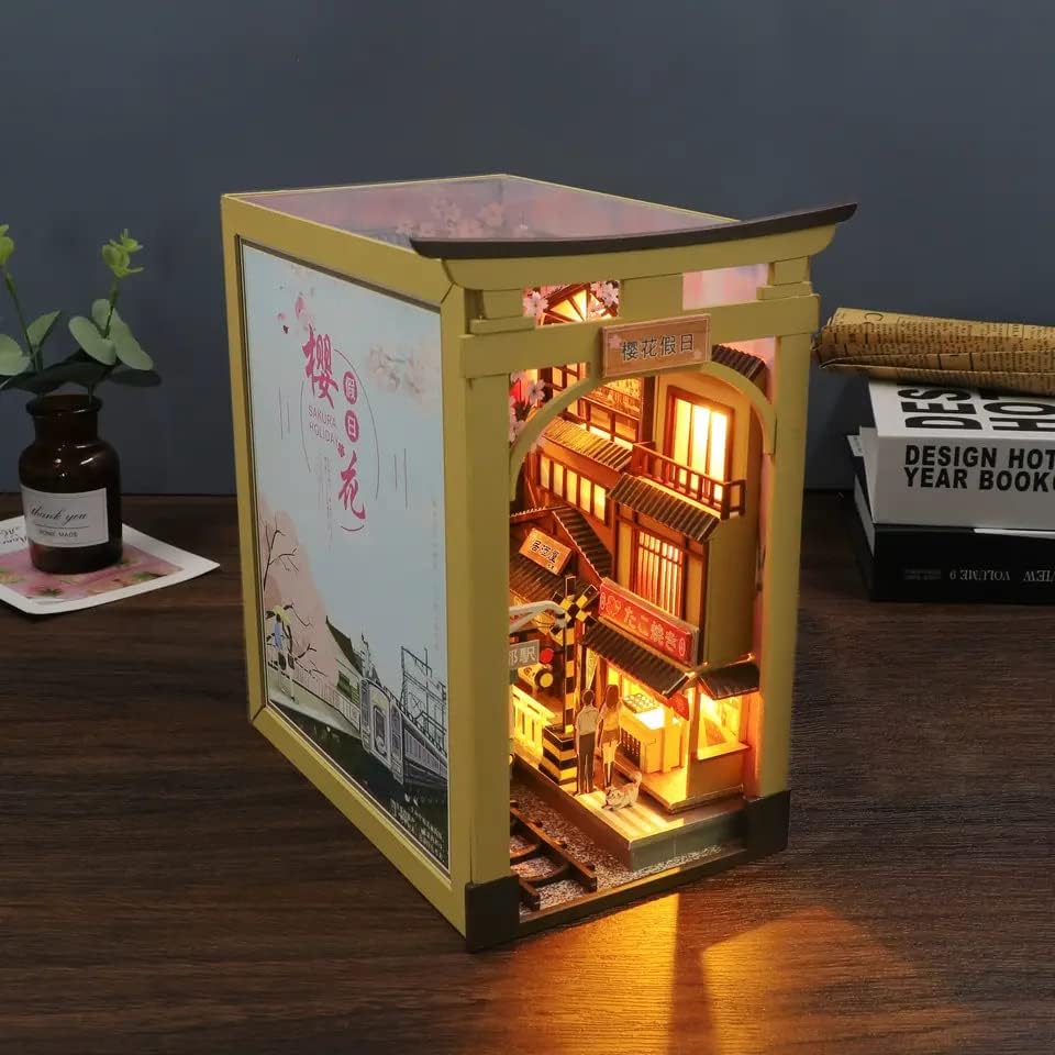 Book Nook Wizardi Miniature - Sakura-Inspired Roombox Kit-0