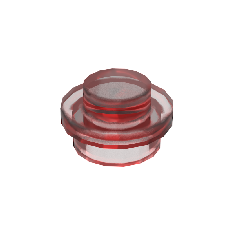 Transparent Red 4073 1x1 Round Plate Brick – Choose Quantity – LEGO® Compatible Bulk Lot