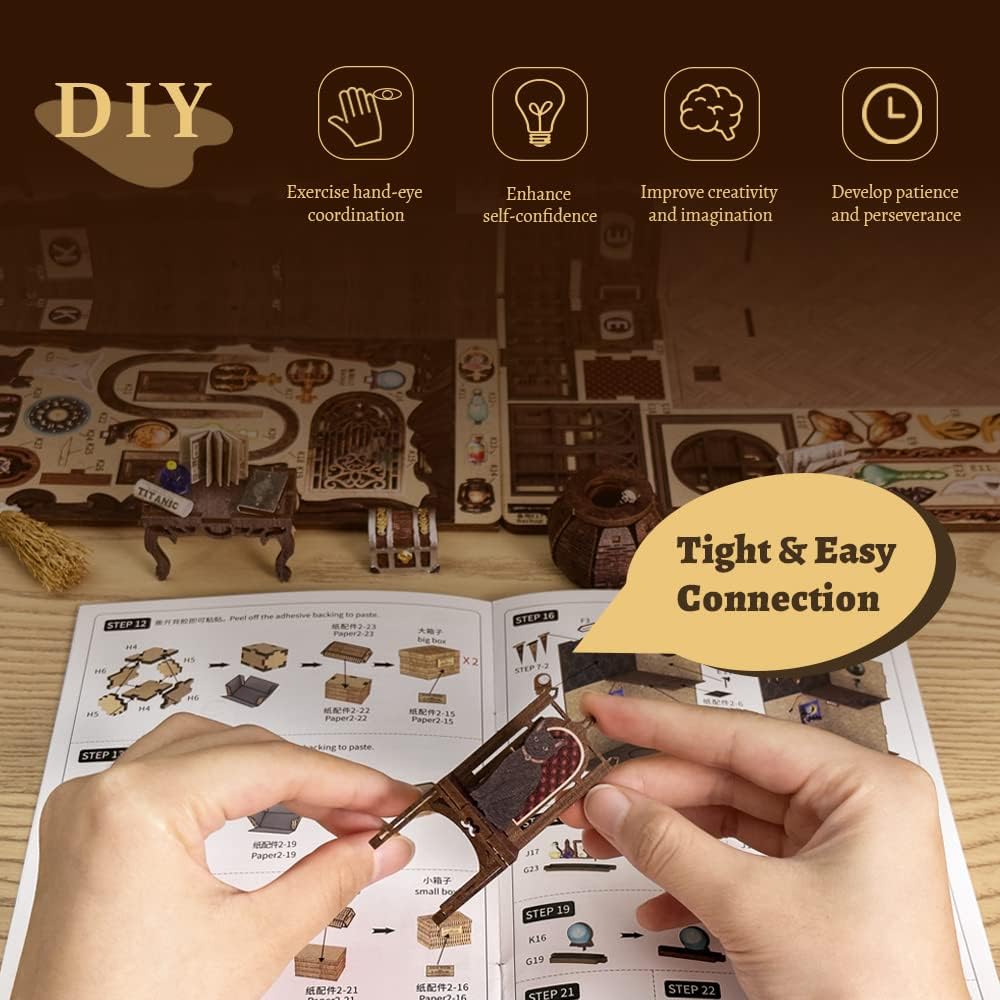 Book Nook Wizardi Miniature - Magic Pharmacist Roombox Kit-3