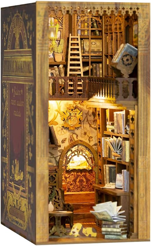 Book Nook Wizardi Miniature - Eternal Bookstore Roombox Kit-3