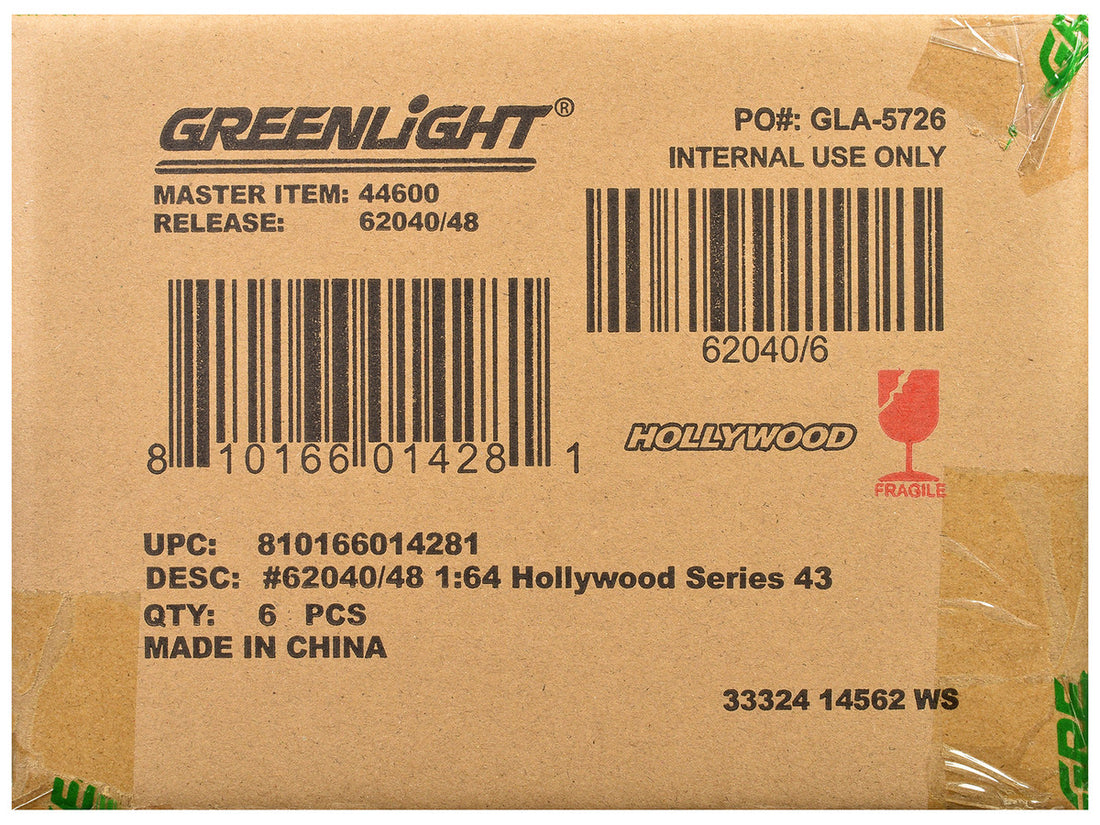 "Hollywood Series" Set of 6 pieces Release 43 1/64 Diecast Model Cars by Greenlight-0