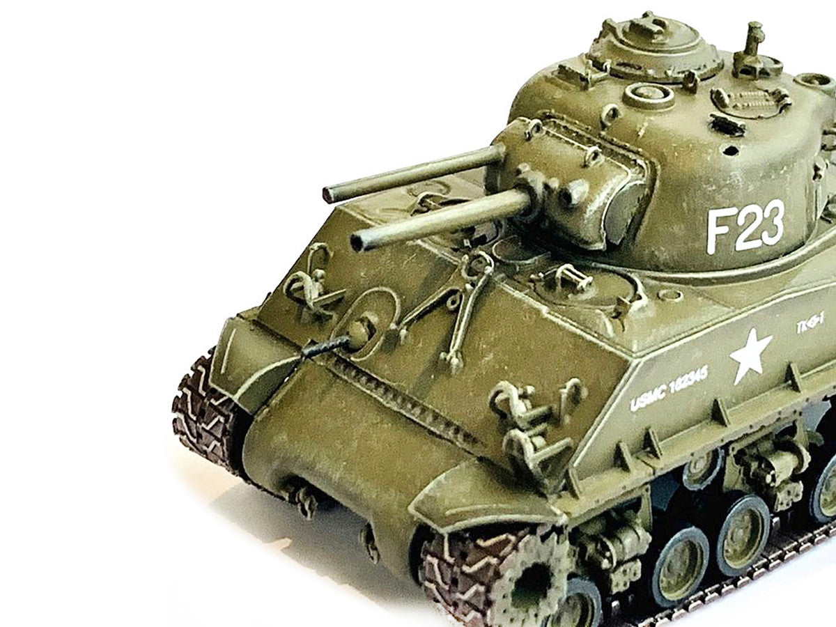 United States M4A3 HVSS POA-CWS-H5 Flamethrower Tank Olive Drab F-23 "US Marine Corps Korea" (1951) "NEO Dragon Armor" Series 1/72 Plastic Model by Dragon Models-1