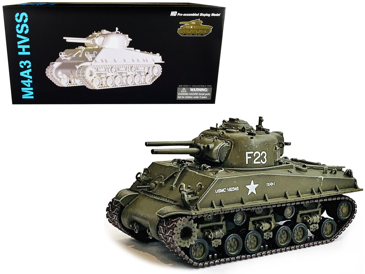United States M4A3 HVSS POA-CWS-H5 Flamethrower Tank Olive Drab F-23 "US Marine Corps Korea" (1951) "NEO Dragon Armor" Series 1/72 Plastic Model by Dragon Models-0