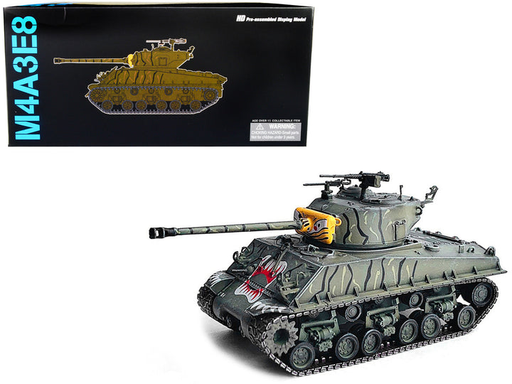 United States M4A3E8 Sherman "Tiger Face" Tank "24th Infantry Div. Han River Korea" (1951) "NEO Dragon Armor" Series 1/72 Plastic Model by Dragon Models-0