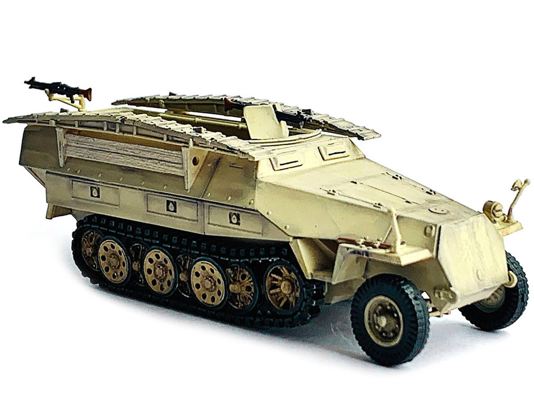 German Sd.Kfz. 251/7 Ausf.D Pionierpanzerwagen Armored Vehicle Beige with Bridging Equipment "NEO Dragon Armor" Series 1/72 Plastic Model by Dragon Models-2