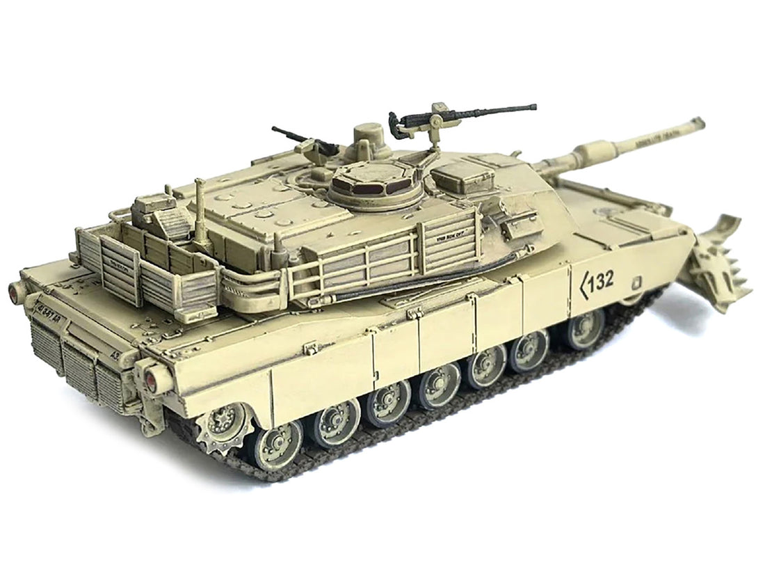 United States M1A2 SEP (System Enhancement Package) Abrams Tank with Mine Plow (Travel Mode) #132 "Absolute Death United States Army" Desert Sand "NEO Dragon Armor" Series 1/72 Plastic Model by Dragon Models-2